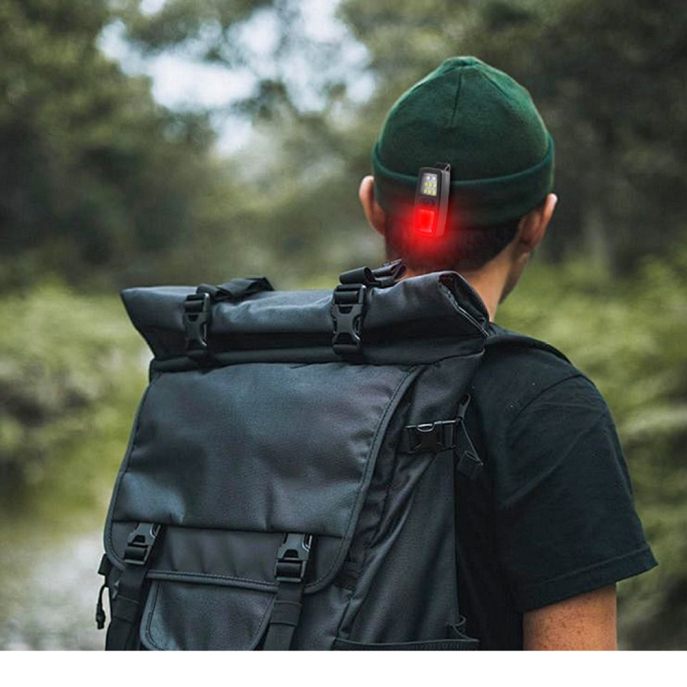 Running Gear Equipment - LED-Klemmleuchte, wiederaufladbare Sicherheitstaschenlampe für Nachtlauf, Radfahren,