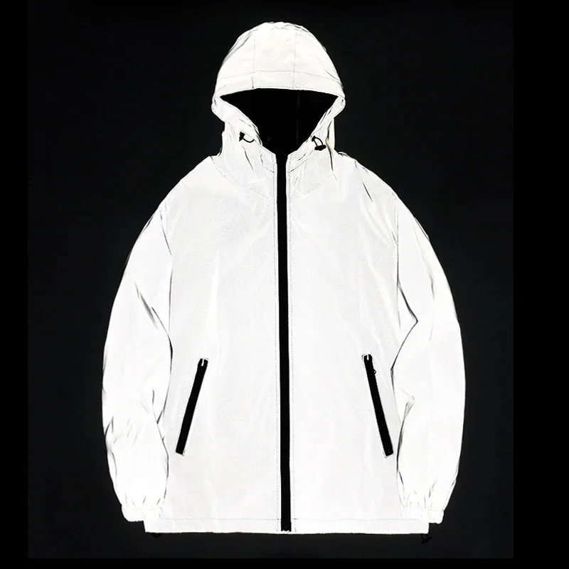 Reflective Running Jacket - Neue Paar Nacht Reflektierende Kleidung Einfarbig