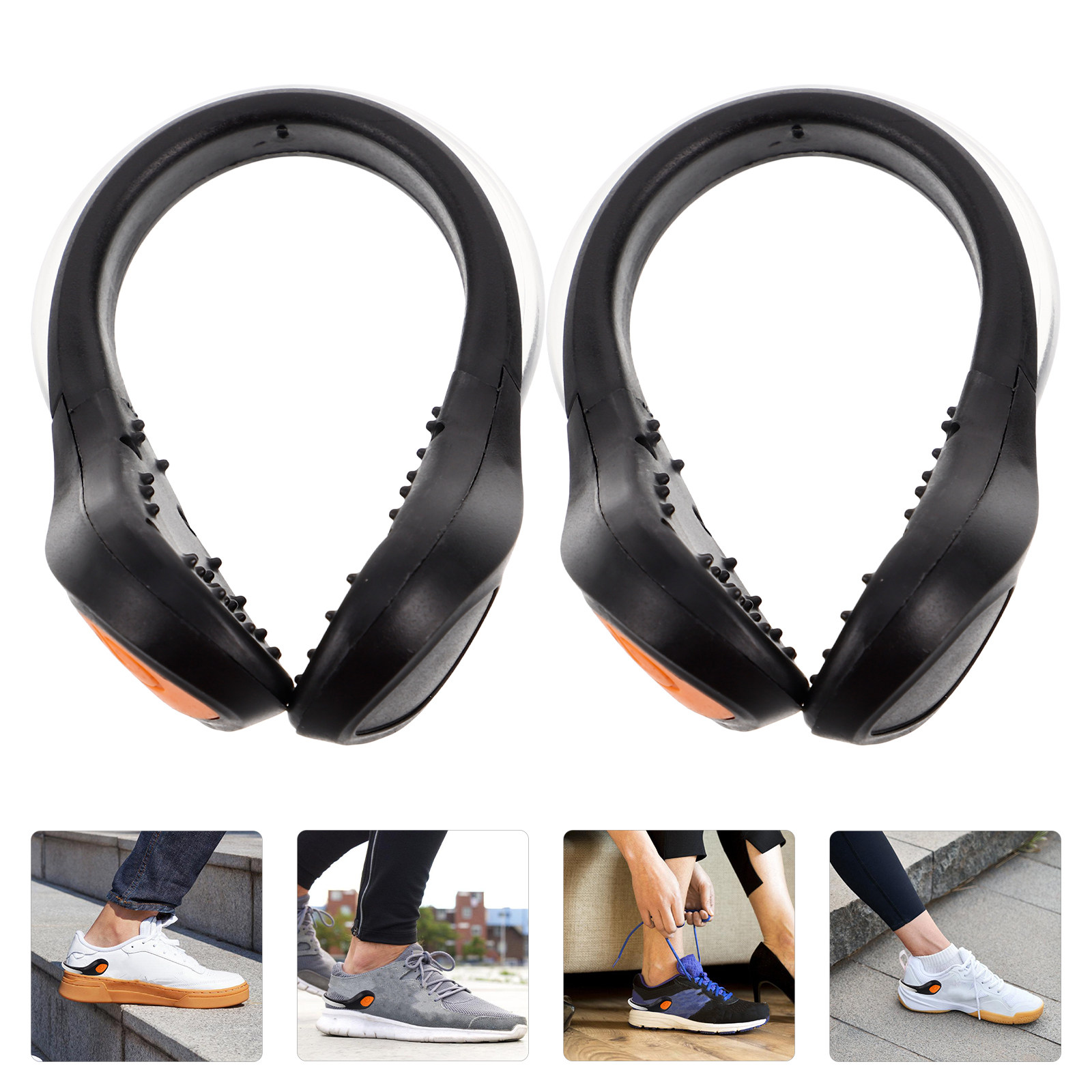 Running Gear For Night - 2 Stück LED-Schuhclip-Leuchten, Nachtlauf-Ausrüstung, Blinkende Sicherheits-Schuhclips,