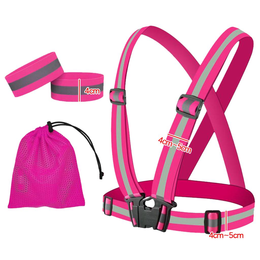 Running Gear For Night - USB-aufladbare reflektierende Weste mit verstellbarem Gürtel,