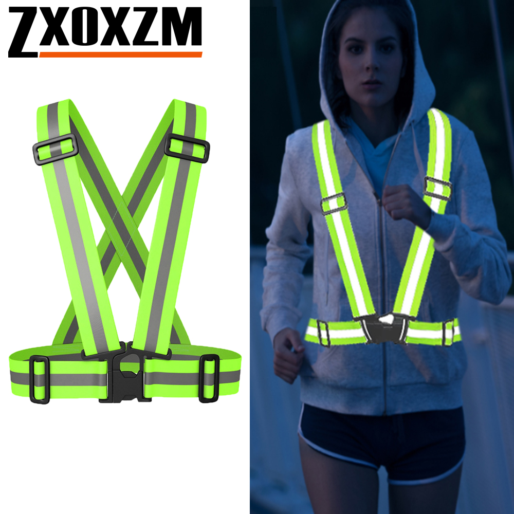 Reflective Running Jacket - 1 Stück Nachtlaufweste, hohe Sichtbarkeit, reflektierend,
