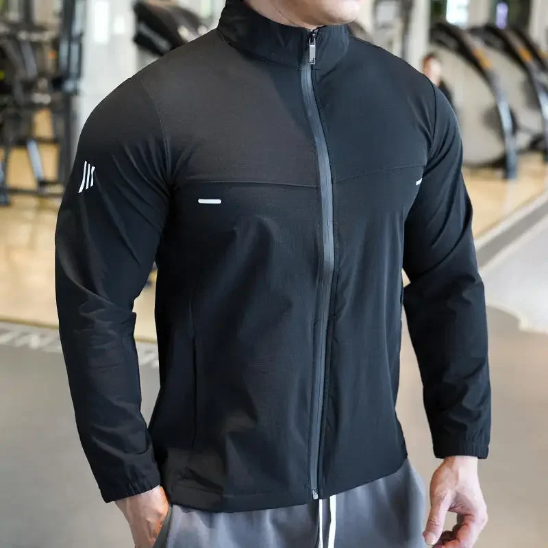 Reflective Running Jacket - Eis Seide dünne Hemden Tops Sport