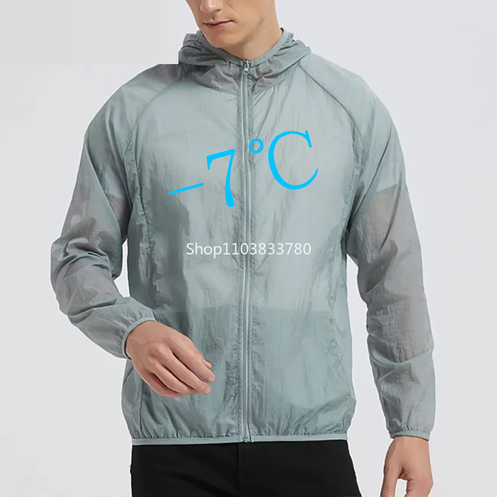 Reflective Running Jacket - Herren Kapuzen-Sonnenschutzjacke Leichte Outdoor-Windjacke Schnelltrocknende Atmungsaktive