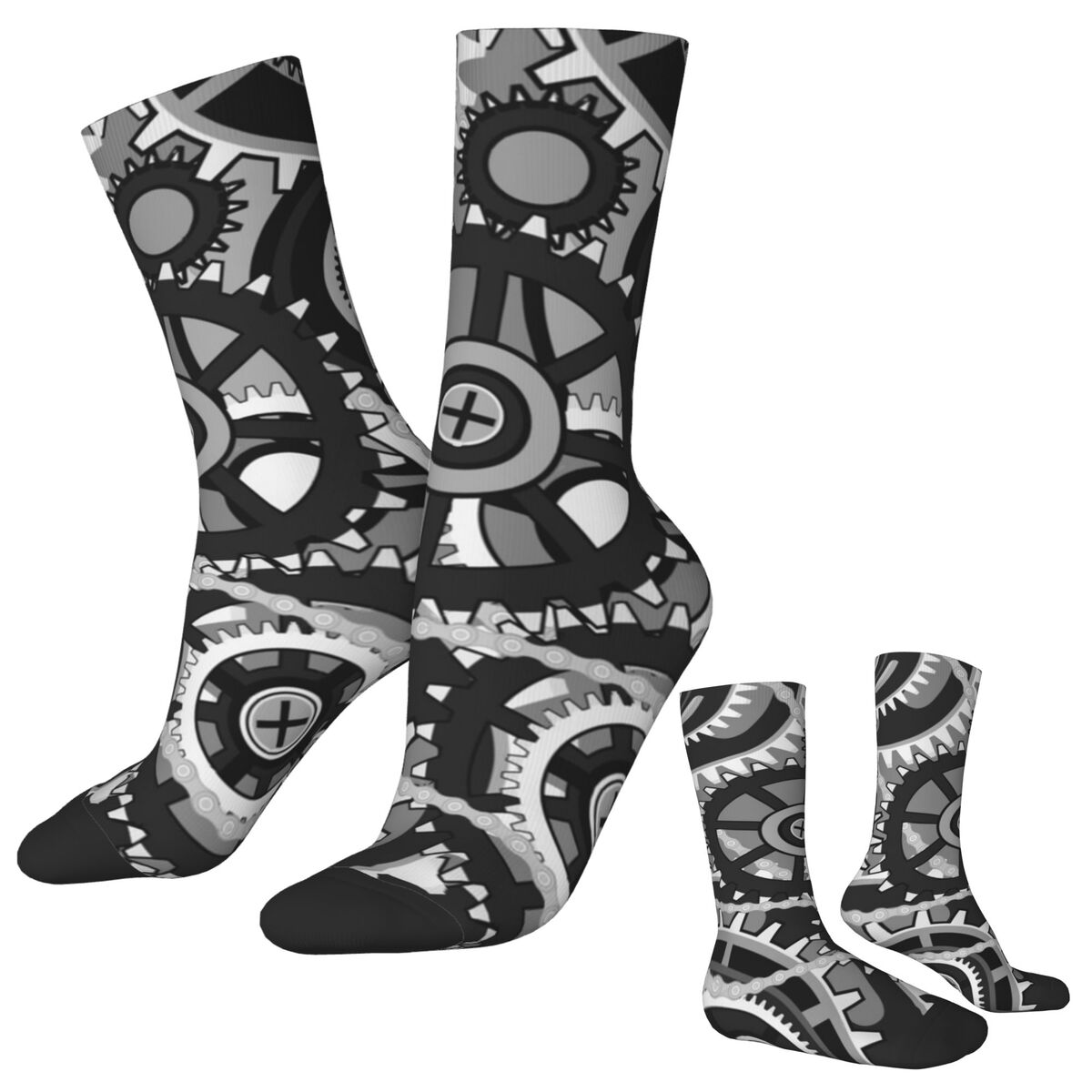 Running Gear Design - Zahnräder Vintage Räder Strümpfe Männer Drucken