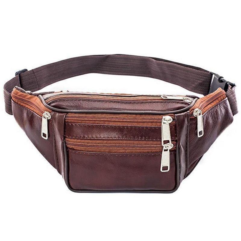 Running Gear Holder - Leder Männer Taille Brust Tasche Dünne