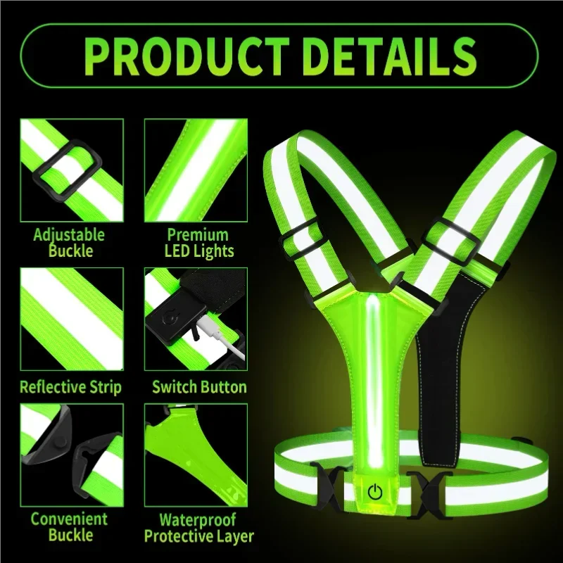 LED-Reflektorweste Laufausrüst – Running Gear For Night Bewertung und Preis