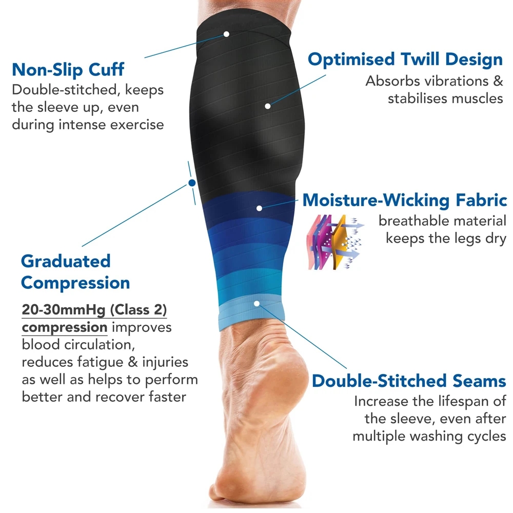 1 Paar Wadenkompressionsbandag – Compression Calf Sleeve Bewertung und Preis